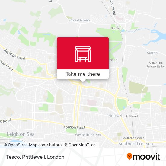 Tesco, Prittlewell map