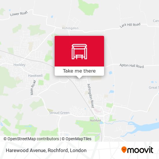 Harewood Avenue, Rochford map