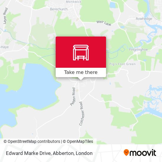 Edward Marke Drive, Abberton map