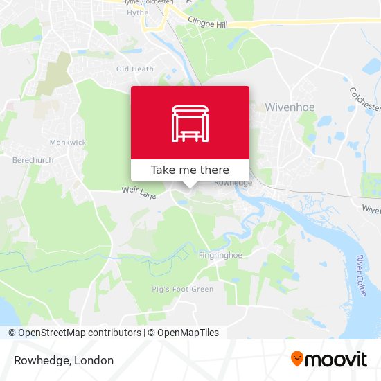 Rowhedge map