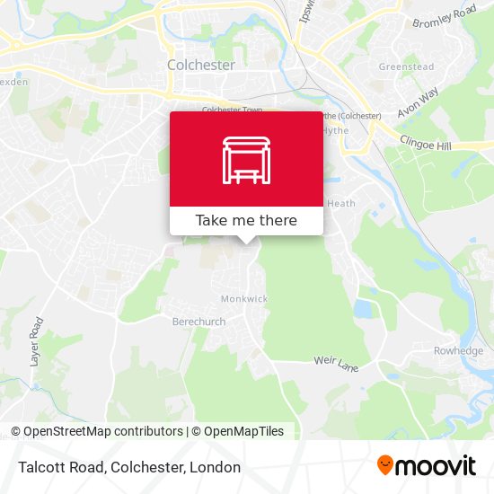 Talcott Road, Colchester map