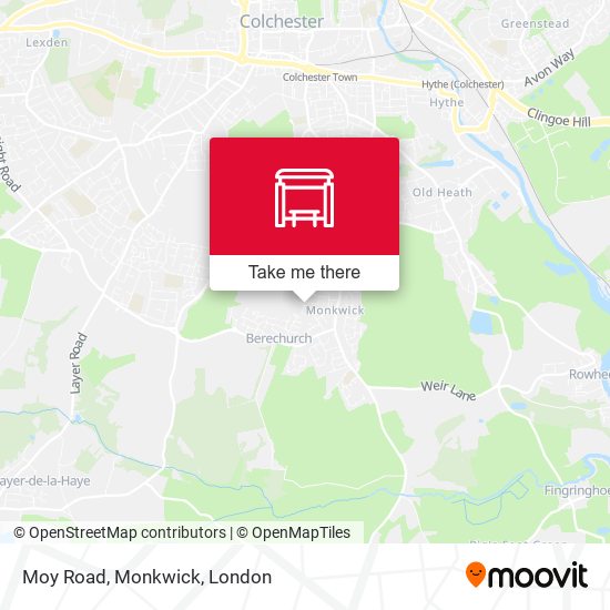Moy Road, Monkwick map