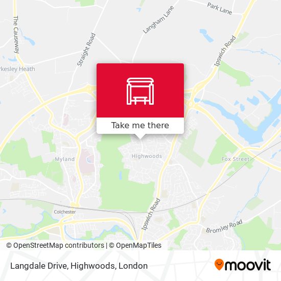 Langdale Drive, Highwoods map
