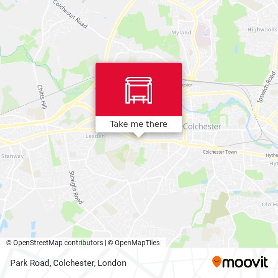 Park Road, Colchester map