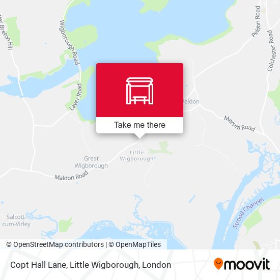 Copt Hall Lane, Little Wigborough map