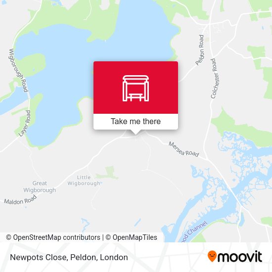 Newpots Close, Peldon map