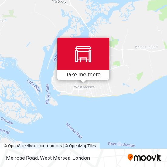 Melrose Road, West Mersea map