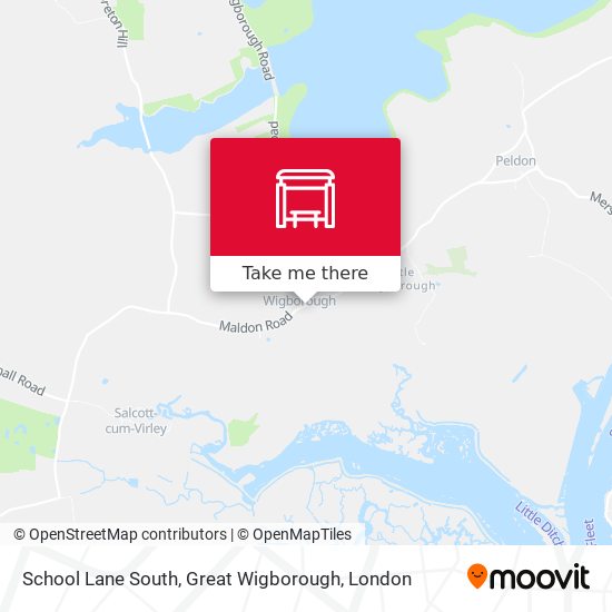 School Lane South, Great Wigborough map