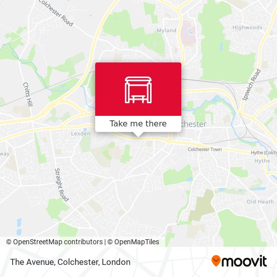 The Avenue, Colchester map