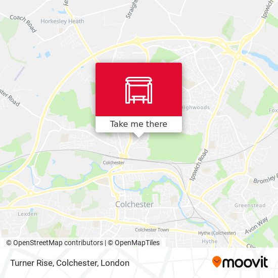 Turner Rise, Colchester map