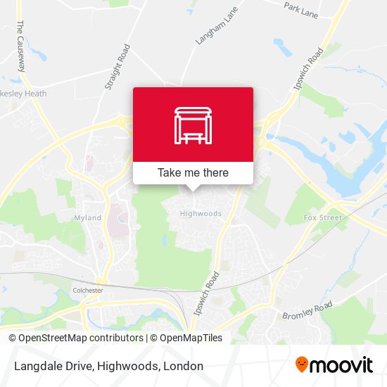 Langdale Drive, Highwoods map