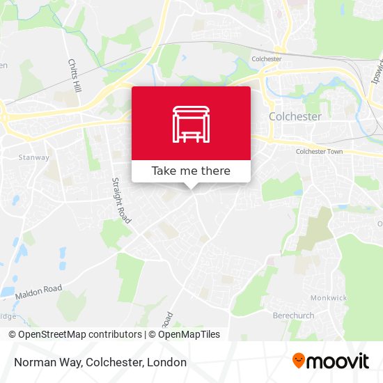 Norman Way, Colchester map