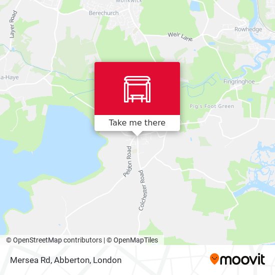Mersea Rd, Abberton map