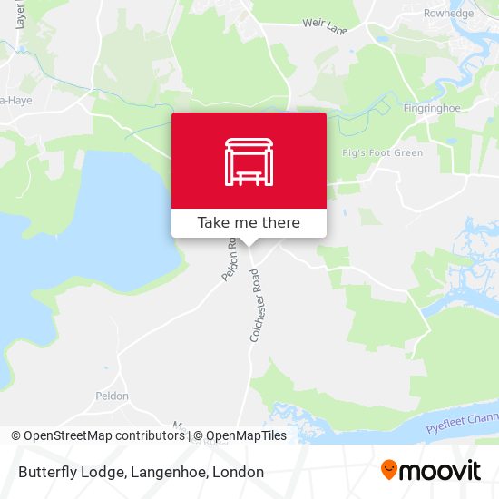 Butterfly Lodge, Langenhoe map