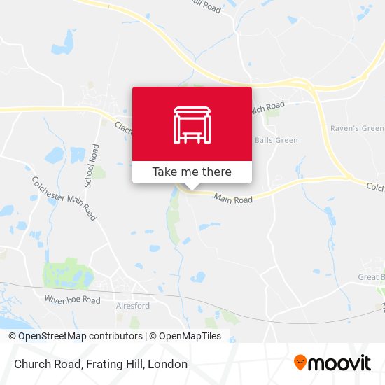 Church Road, Frating Hill map