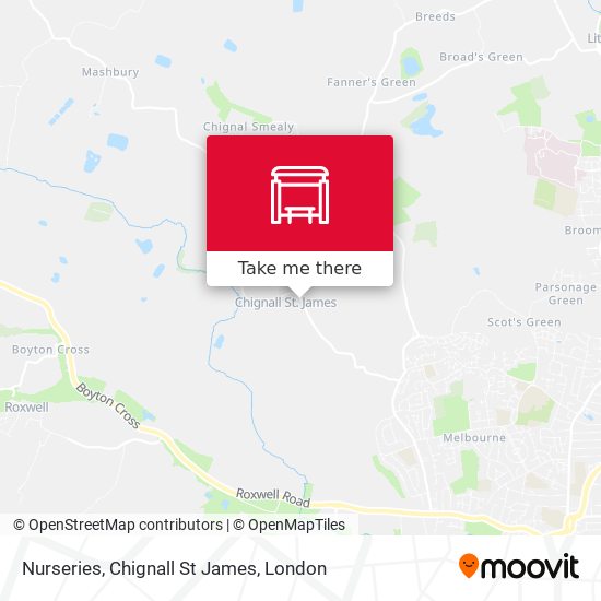 Nurseries, Chignall St James map