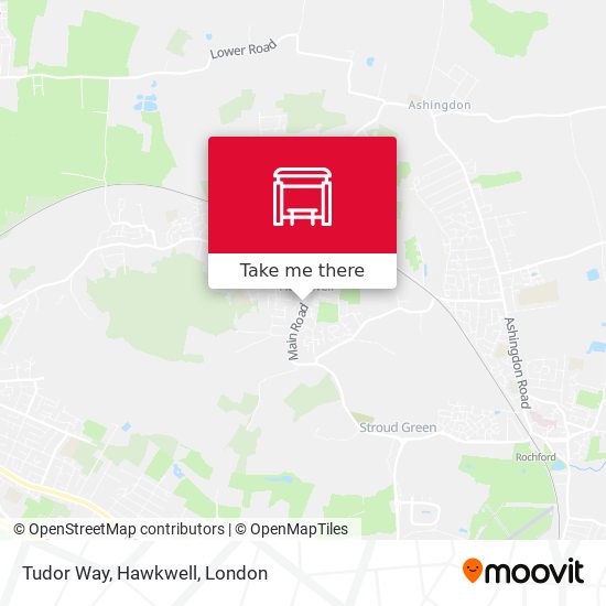 Tudor Way, Hawkwell map