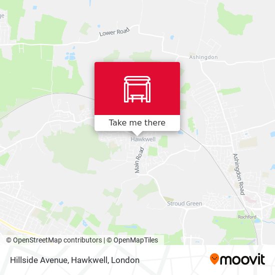 Hillside Avenue, Hawkwell map