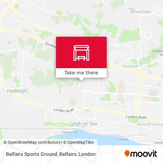 Belfairs Sports Ground, Belfairs map