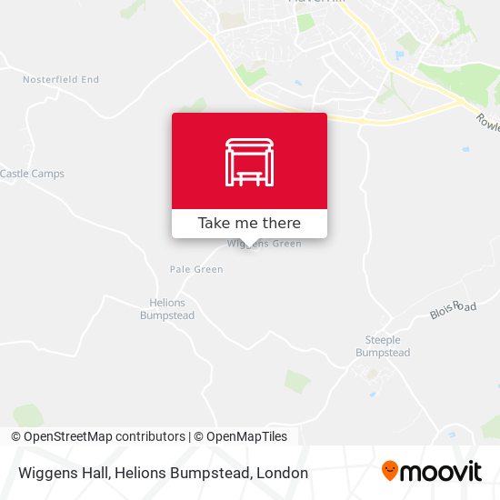 Wiggens Hall, Helions Bumpstead map