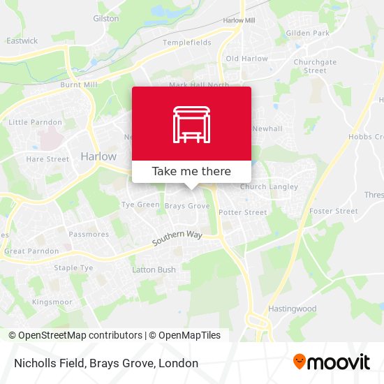 Nicholls Field, Brays Grove map