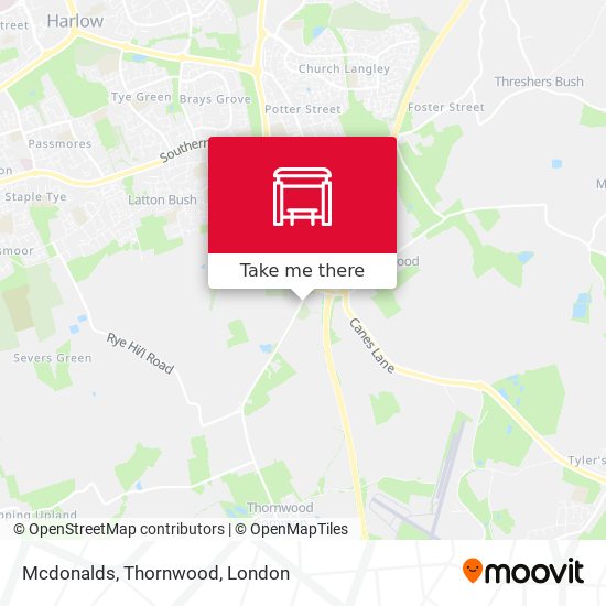 Mcdonalds, Thornwood map