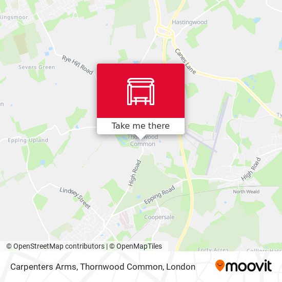 Carpenters Arms, Thornwood Common map