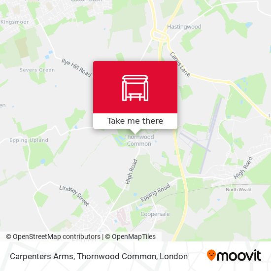Carpenters Arms, Thornwood Common map