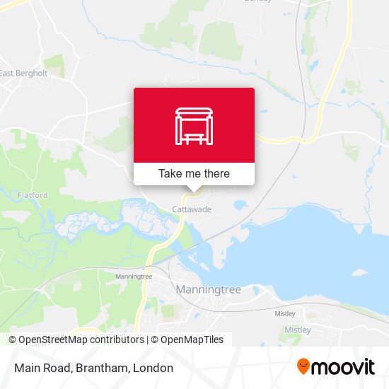 Main Road, Brantham map