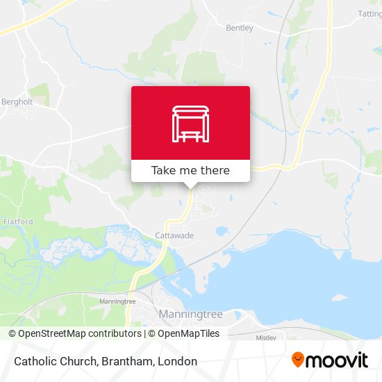Catholic Church, Brantham map