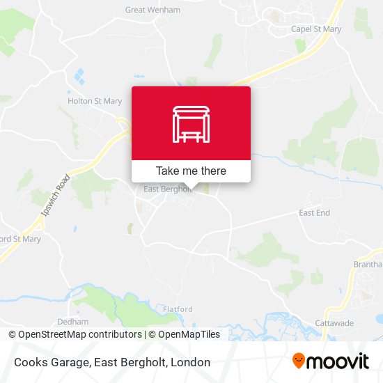 Cooks Garage, East Bergholt map