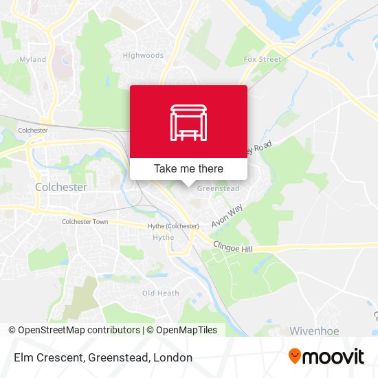 Elm Crescent, Greenstead map