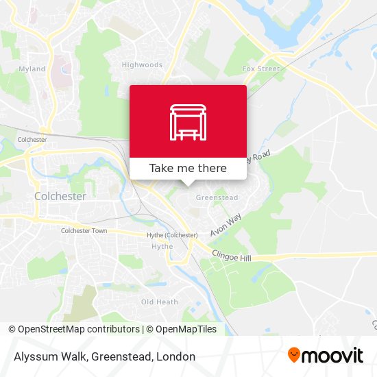 Alyssum Walk, Greenstead map