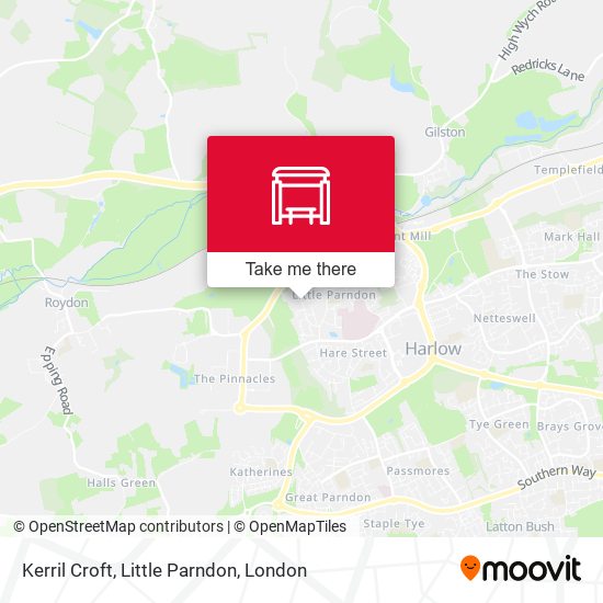 Kerril Croft, Little Parndon map