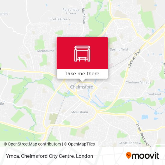 Ymca, Chelmsford City Centre map