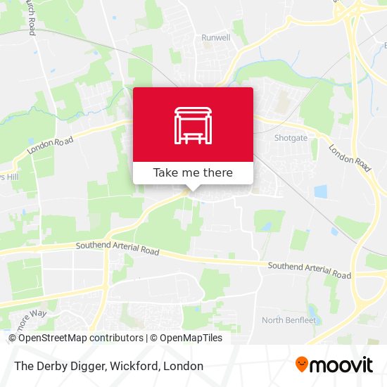 The Derby Digger, Wickford map