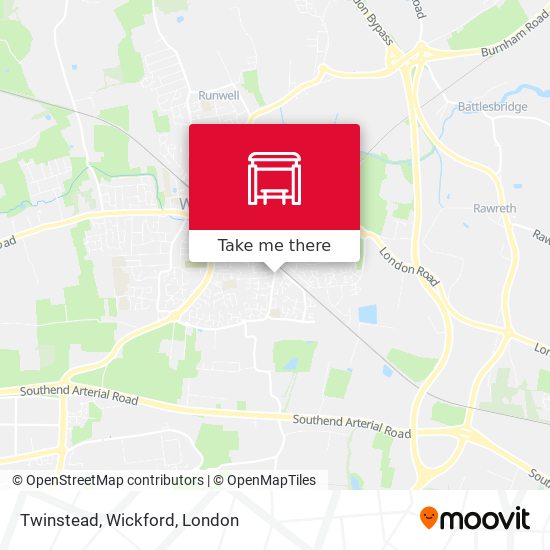Twinstead, Wickford map