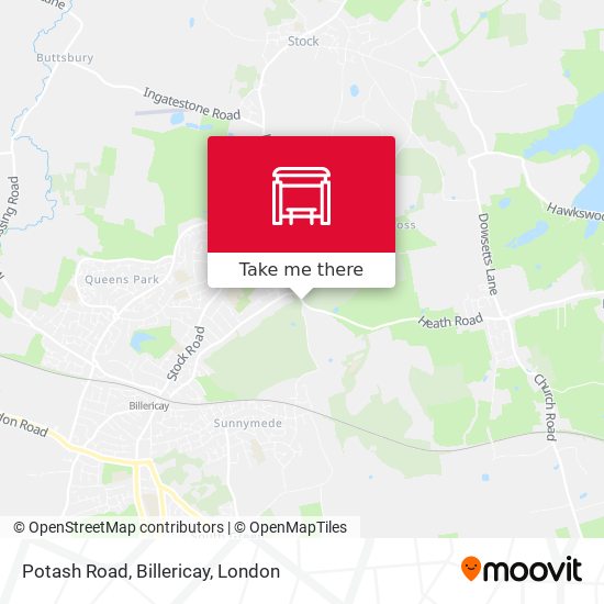 Potash Road, Billericay map