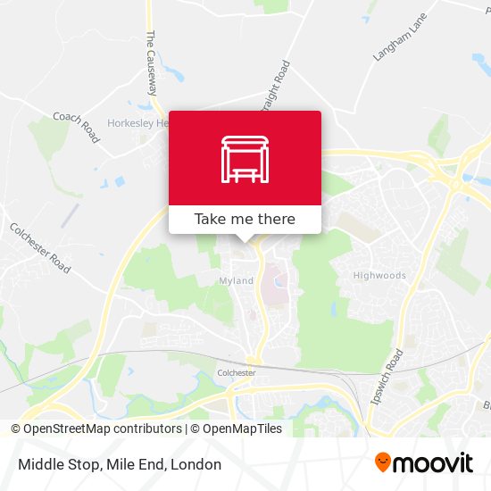 Middle Stop, Mile End map