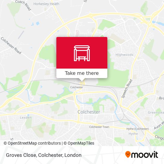 Groves Close, Colchester map