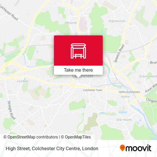 High Street, Colchester City Centre map