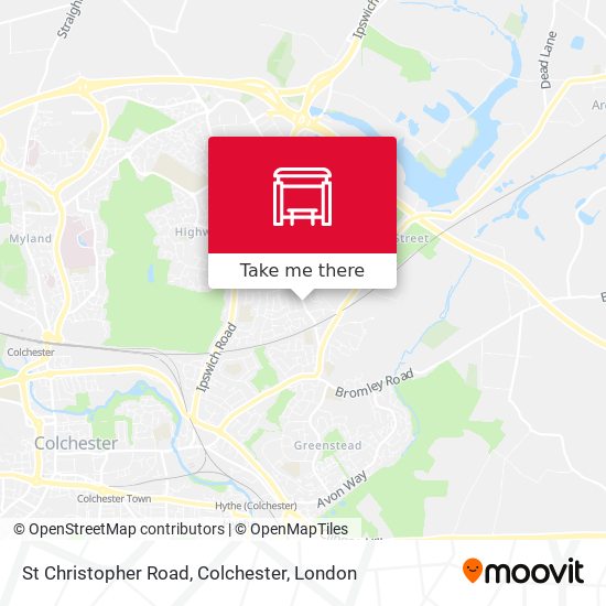 St Christopher Road, Colchester map