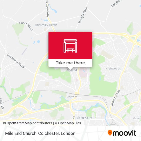 Mile End Church, Colchester map