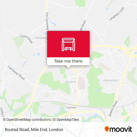 Boxted Road, Mile End map