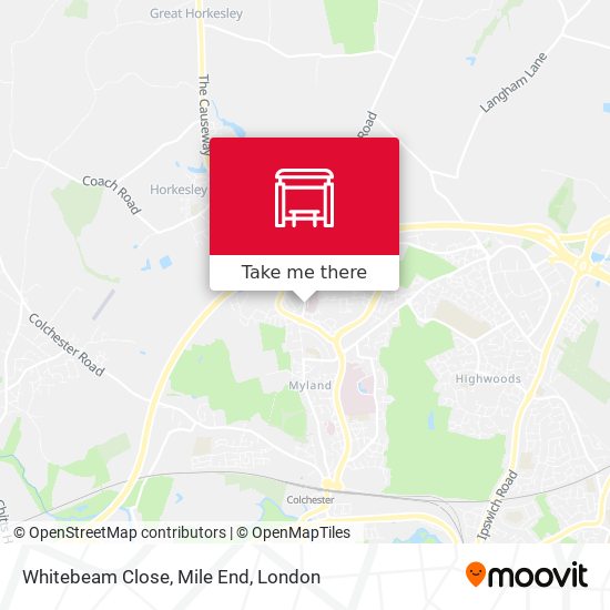 Whitebeam Close, Mile End map