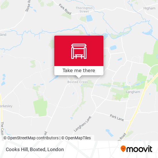Cooks Hill, Boxted map