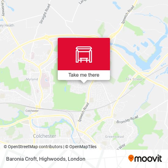 Baronia Croft, Highwoods map