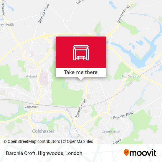 Baronia Croft, Highwoods map