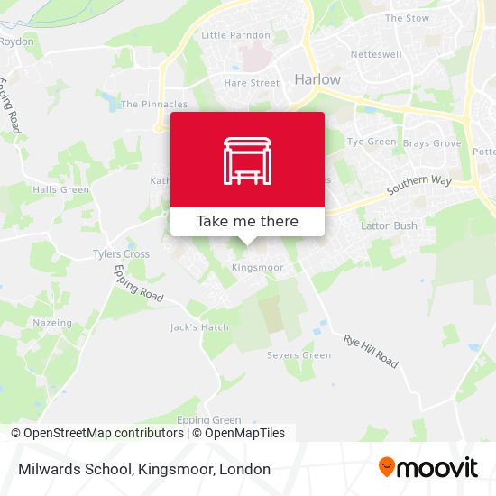 Milwards School, Kingsmoor map