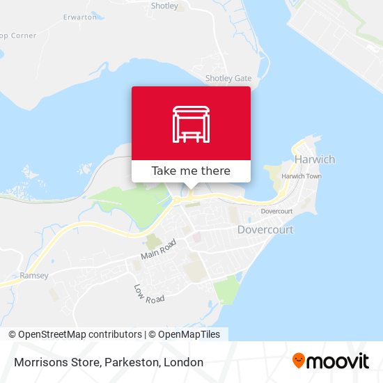Morrisons Store, Parkeston map
